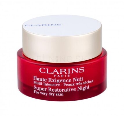 Clarins Super Restorative Night 50 ml nočný pleťový krém pre ženy na suchú pleť; na dehydratovanu pleť; proti vráskam; Prírodný