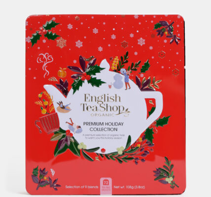 Červená vianočná prémiová kolekcia čajov English Tea Shop
