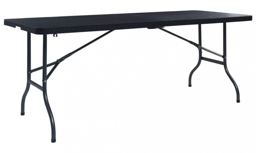 Skladací záhradný stôl 180 cm čierna Dekorhome