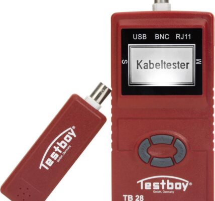 Tester káblov Testboy Testboy 28, vhodný pre USB, RJ11, RJ45, BNC káble