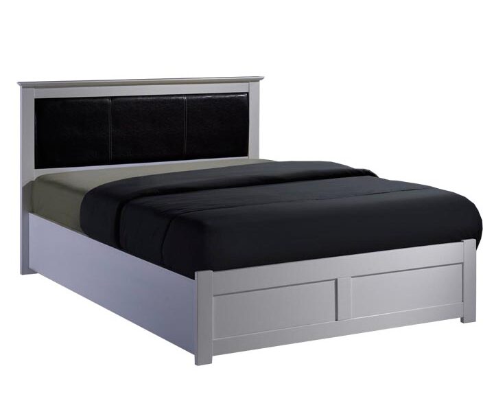 Manželská posteľ MOET 160×200 cm biela / čierna