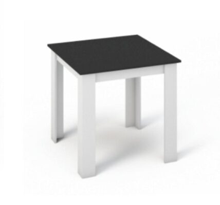 Jedálenský stôl 80×80 KRAZ biela / čierna