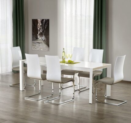 Jedálenský stôl rozkladací STANFORD XL biely