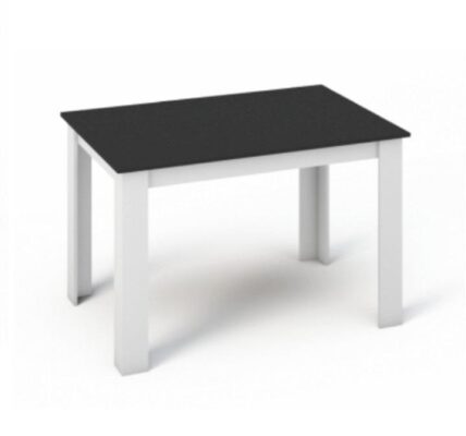 Jedálenský stôl 120×80 KRAZ biela / čierna