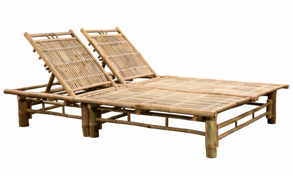 Záhradné ležadlo pre 2 osoby bambus