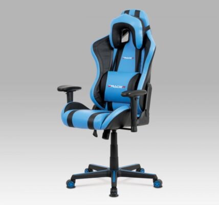 Kancelárská stolička KA-V609 BLUE modrá / čierná Autronic