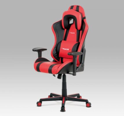 Kancelárská stolička KA-V609 RED červená / čierná Autronic