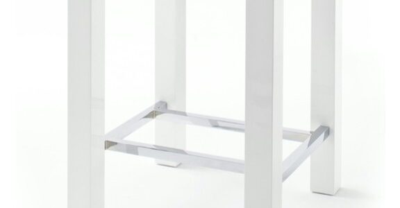 Sconto Barový stôl GERARD 1 biela/sklo