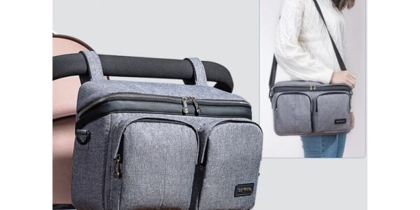 Praktická prebaľovacia taška na kočík Farba: šedá, Veľkosť: L