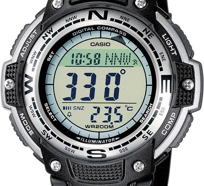 Náramkové hodinky Casio SGW-100-1VEF, (d x š x v) 51.5 x 47.6 x 13.2 mm, čierna