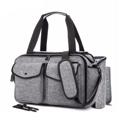 Multifunkčná prebaľovacia taška s doplnkami Farba: šedá