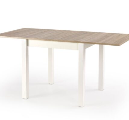 Jedálenský rozkladací stôl GRACJAN 80/160 Biela / dub sonoma
