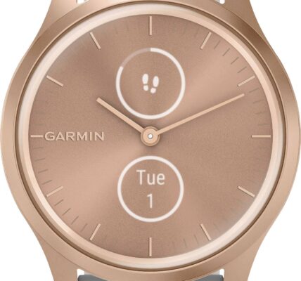 Smart hodinky Garmin vivomove Style, Rose Gold-White, Silicone