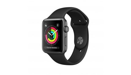 Apple Watch Series 3 GPS, 42mm, sivá, športový remienok
