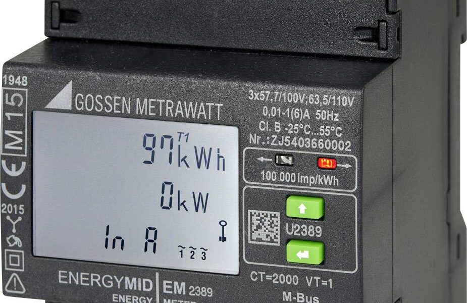 Gossen Metrawatt, merač energie ENERGYMID na pripojenie prevodníka, M-Bus, MID, 4L Gossen Metrawatt U2389-V015