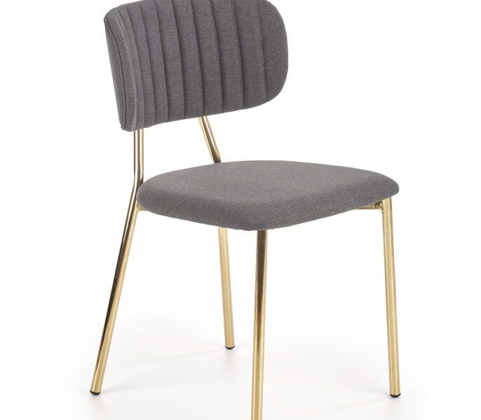 Jedálenská stolička K362 sivá / zlatá