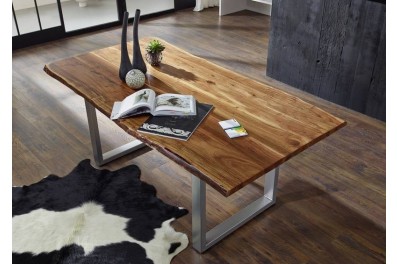 Bighome – METALL Jedálenský stôl 220×100 cm, akácia
