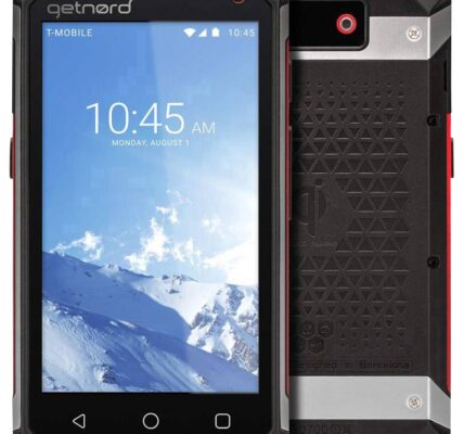 Outdoorový LTE smartfón getnord Lynx, 11.9 cm (4.7 palca, 16 GB, 8 MPix, čierna, červená
