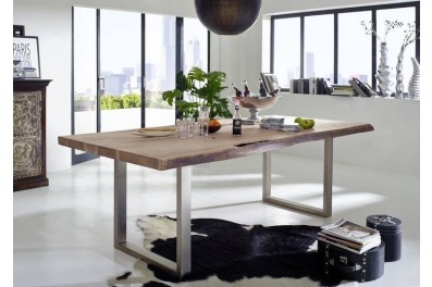 Bighome – METALL Jedálenský stôl 150×100 cm, akácia