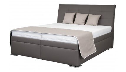 Posteľ Boxspring Lambada 180×200, šedá, vrátane matraca a úp