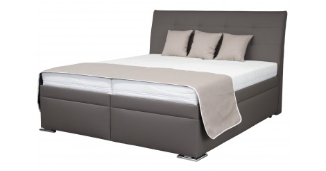 Posteľ Boxspring Lambada 180×200, šedá, vrátane matraca a úp