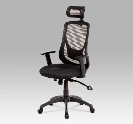 Kancelárska stolička KA-A186 látka / plast Čierna