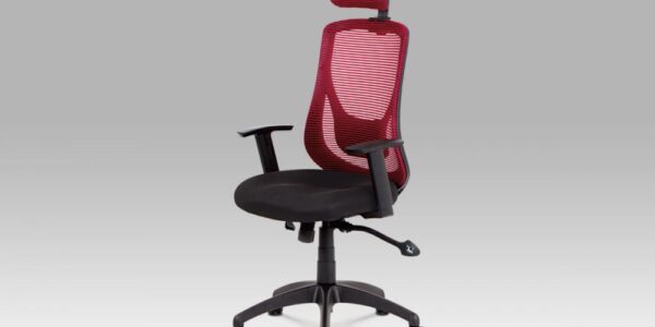 Kancelárska stolička KA-A186 látka / plast Červená