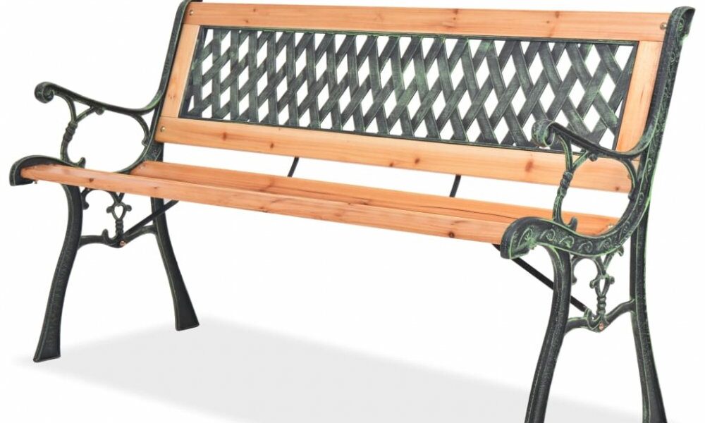 Záhradná lavička s operadlom 122 cm