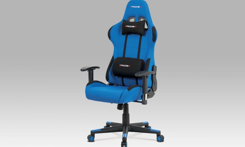 Kancelárska stolička KA-F05 látka / plast Modrá