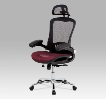 Kancelárska stolička KA-A185 látka / kov Červená