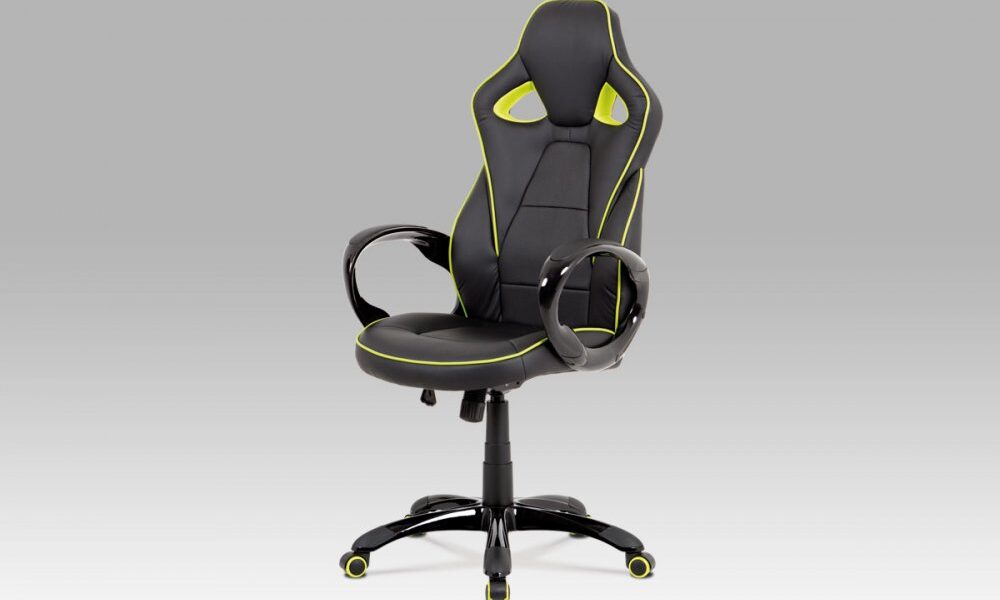 Kancelárska stolička KA-E812 ekokoža / plast Zelená