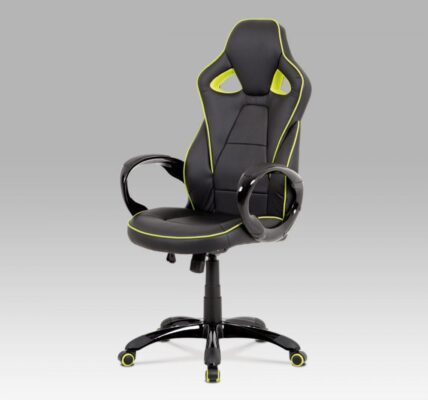 Kancelárska stolička KA-E812 ekokoža / plast Zelená