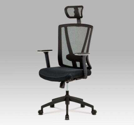 Kancelárska stolička KA-H110 látka / plast Čierna