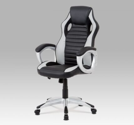 Kancelárska stolička KA-V507 ekokoža / plast Sivá