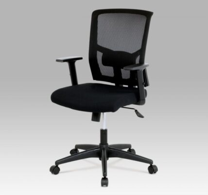 Kancelárska stolička KA-B1012 látka / plast Čierna