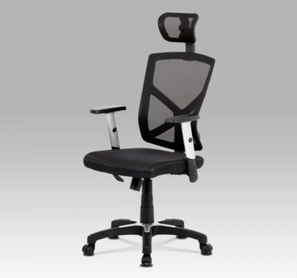 Kancelárska stolička KA-H104 látka / plast Čierna