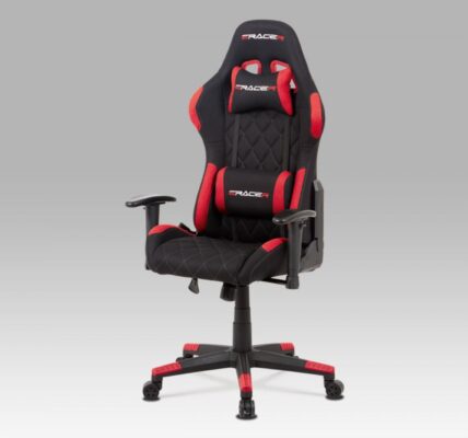 Kancelárska stolička KA-V606 látka / plast Červená