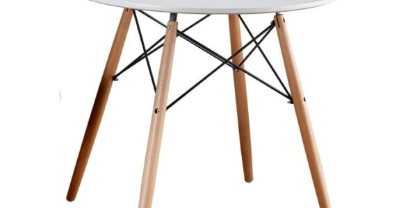 Jedálenský stôl GAMIN NEW biela / buk 80 cm