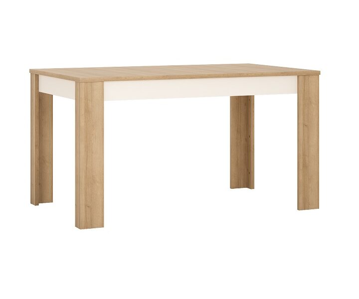Jedálenský stôl rozkladací LEONARDO LYOT03 dub riviera / biela