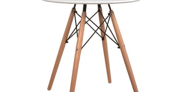 Jedálenský stôl GAMIN NEW biela / buk 60 cm