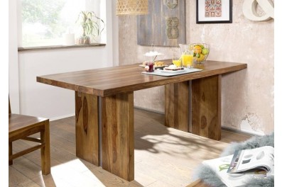 Bighome – ROUND Jedálenský stôl 220×100 cm, hnedá, palisander
