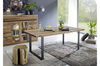 Bighome – VEVEY Jedálenský stôl 180×90 cm, tmavohnedá, dub