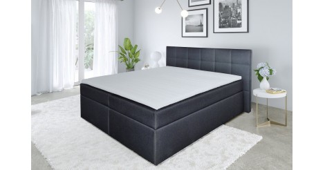 Posteľ Boxspring Bea 160×200, vrátane matracov a topperu