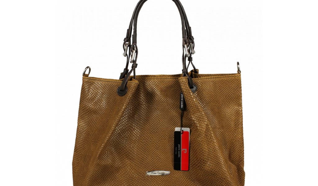 Hnedá kožená kabelka Pierre Cardin 1429 Marrone