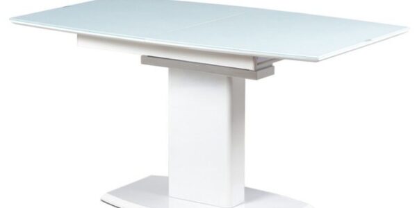 Sconto Jedálenský stôl s rozkladom MALAVA biela vysoký lesk