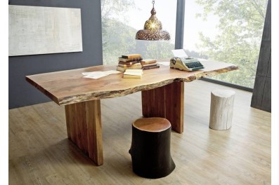 Bighome – METALL Jedálenský stôl Štandard 180-240×110 cm, akácia