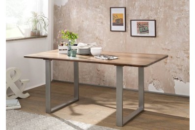 Bighome – ROUND Jedálenský stôl kovové nohy 200×100 cm, hnedá, palisander