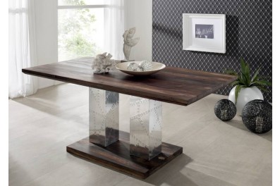 Bighome – PLAIN SHEESHAM Jedálenský stôl 200×100 cm – drevený podstavec, palisander