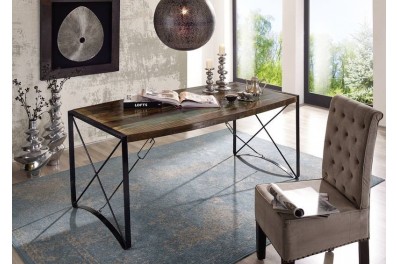 Bighome – INDUSTRY Jedálenský stôl X-line 180×90 cm, staré drevo