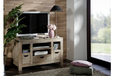 Bighome – GREY WOOD TV stolík 100×60 cm, palisander
